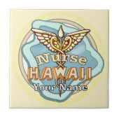 Hawaii Nurse Caduceus tile Fliese (Vorderseite)
