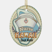Hawaii Nurse Keramik Ornament (Rechts)