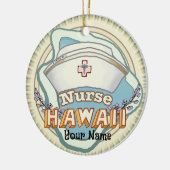 Hawaii Nurse Keramik Ornament (Links)