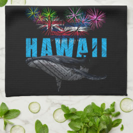 HAWAII NYE POLYNESIAN TRIBAL HUMPBACK FIREWORWORKS GESCHIRRTUCH