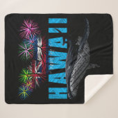 HAWAII NYE POLYNESIAN TRIBAL HUMPBACK FIREWORWORKS SHERPADECKE (Vorderseite (Horizontal))