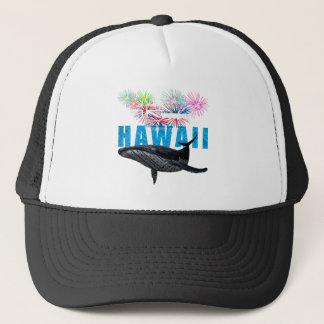 HAWAII NYE POLYNESIAN TRIBAL HUMPBACK FIREWORWORKS TRUCKERKAPPE