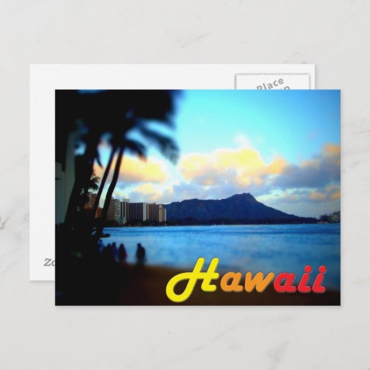 Hawaii-Oahu-Diamond Head Postcard Postkarte (Vorne/Hinten)
