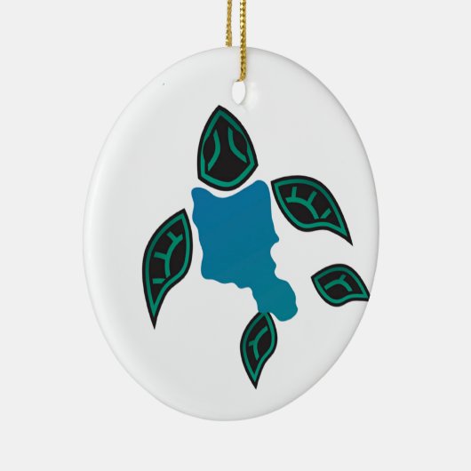 Hawaii Oahu Island Turtle Keramik Ornament (Rechts)