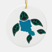 Hawaii Oahu Island Turtle Keramik Ornament (Vorne)