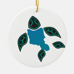 Hawaii Oahu Island Turtle Keramik Ornament
