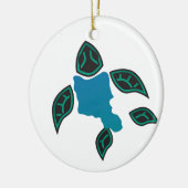 Hawaii Oahu Island Turtle Keramik Ornament (Links)