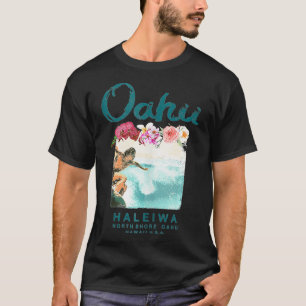 Hawaii Oahu North Shore Vintag Hawaiian Surf T-Shirt