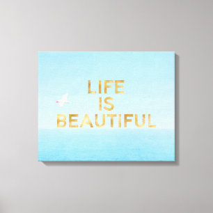 Hawaii Ocean Bird Fliegen Gold Schönes Zitat Leinwanddruck