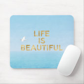 Hawaii Ocean Bird Fliegen Gold Schönes Zitat Mousepad (Mit Mouse)