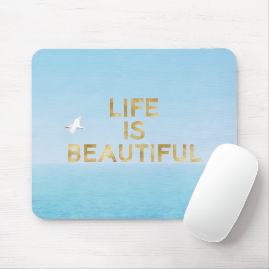 Hawaii Ocean Bird Fliegen Gold Schönes Zitat Mousepad (Mit Mouse)