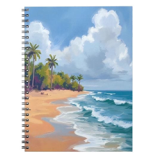 Hawaii Ocean Shore Watercolor Painting Notizblock (Vorderseite)