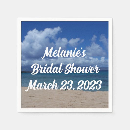 Hawaii Ocean View Brautparty Napkin Serviette (Vorderseite)