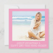 Hawaii oder Tropical Square Foto Weihnachtskarte Mitteilungskarte (Rückseite)