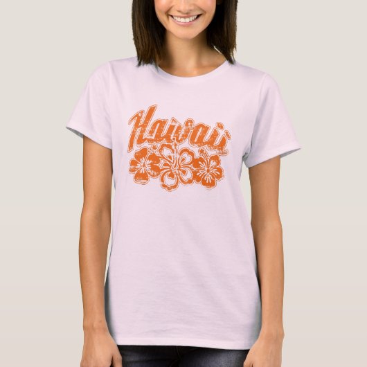 Hawaii Orange Hibiskus - T - Shirt (Vorderseite)