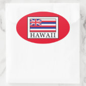 Hawaii Ovaler Aufkleber (Tasche)