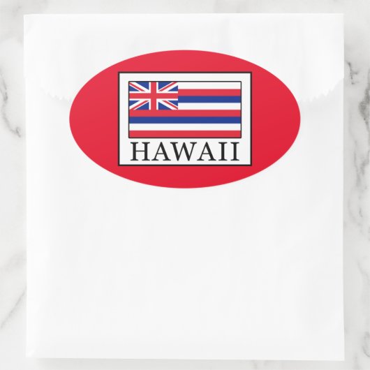 Hawaii Ovaler Aufkleber (Tasche)