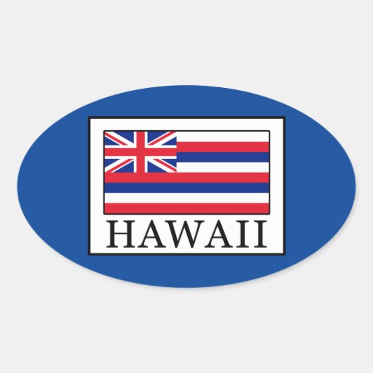 Hawaii Ovaler Aufkleber (Vorderseite)