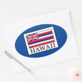 Hawaii Ovaler Aufkleber (Umschlag)
