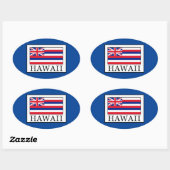 Hawaii Ovaler Aufkleber (Blatt)