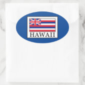 Hawaii Ovaler Aufkleber (Tasche)