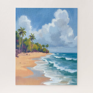 Hawaii Ozean Strand Aquarellmalerei Puzzle