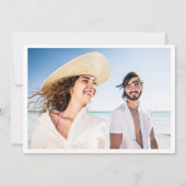 Hawaii Palm Tree Beach Wedding Foto Save The Date (Rückseite)