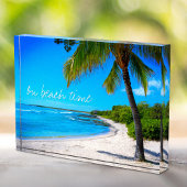 Hawaii Palm Tree Tropical Beach on Beach Time Fotoblock