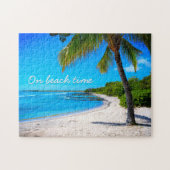 Hawaii Palm Tree Tropical Beach on Beach Time Puzzle (Horizontal)