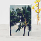 Hawaii Palm Trees Karte (Gelbe Blume)