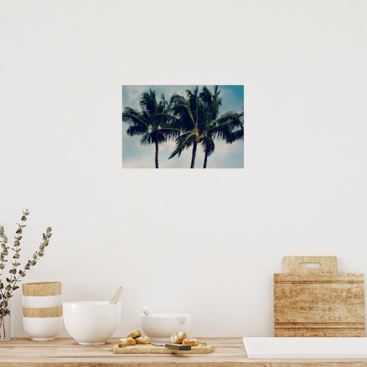 Hawaii Palm Trees Poster (Küche)