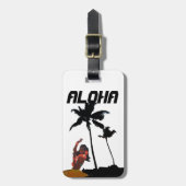 Hawaii-Palme Gepäckanhänger (Vorderseite vertikal)
