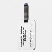 Hawaii-Palme Gepäckanhänger (Rückseite vertikal)