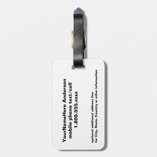 Hawaii-Palme Gepäckanhänger (Rückseite vertikal)