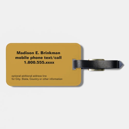 Hawaii-Palme TreeTag Gepäckanhänger (Rückseite horizontal)