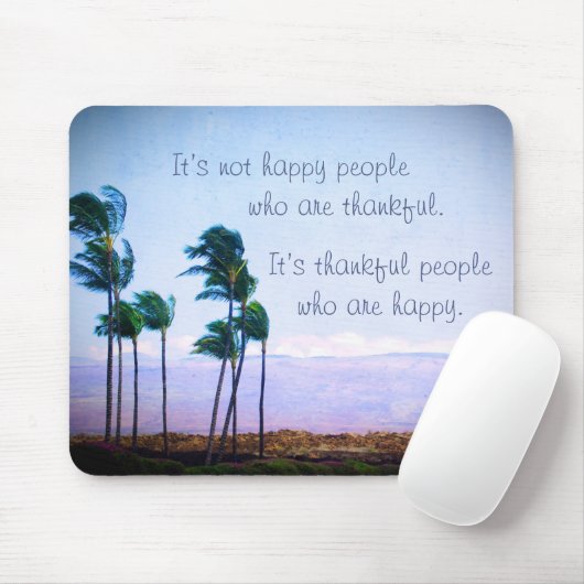 Hawaii Palmen Bäume glücklich glückliche Leute zit Mousepad (Mit Mouse)