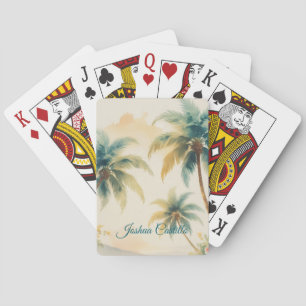Hawaii Palmen Kalligrafie Einfach Professioneller  Spielkarten