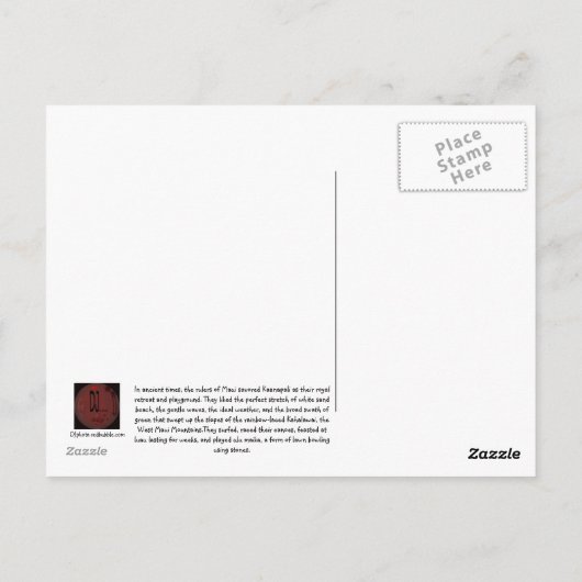 Hawaii Palms Postcard Postkarte (Rückseite)