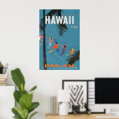 Hawaii - Pan American Clipper Reiseplakatdrucke Poster (Heimbüro)