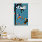 Hawaii - Pan American Clipper Reiseplakatdrucke Poster (Küche)