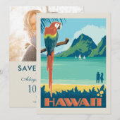 Hawaii | Papagei Save The Date (Vorne/Hinten)