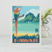 Hawaii | Papagei Save The Date (Stehend Vorderseite)