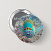 Hawaii-Papageien-Fische Button (Vorne & Hinten)