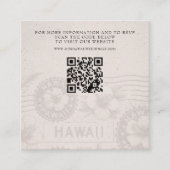 Hawaii Passport Wedding QR Begleitkarte (Vorderseite)