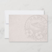 Hawaii Passport Wedding RSVP Karte (Rückseite)