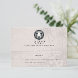 Hawaii Passport Wedding RSVP Karte