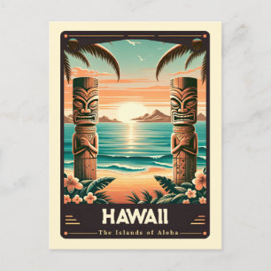 Hawaii   Patriotischer Geist Vintage Postkarte