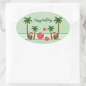 Hawaii personalisieri ovaler aufkleber (Tasche)