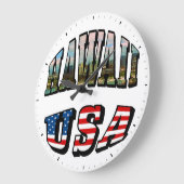 Hawaii Picture and USA Große Wanduhr (Winkel)