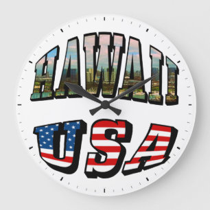 Hawaii Picture and USA Große Wanduhr